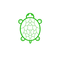 Cartoon turtle illustration with a playful design, suitable for children's educational materials