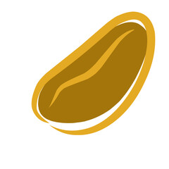 Close-up view of a textured yellow-brown object resembling a nut, set against a soft, blurred background