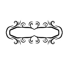 Decorative border design featuring elegant swirls and curves, suitable for invitations or art projects