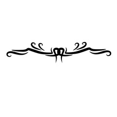 Elegant black decorative border design with intricate swirls and curves for creative projects