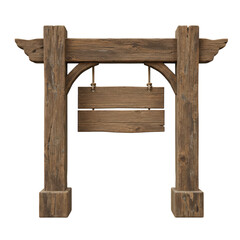 wooden sign transparent png generated ai