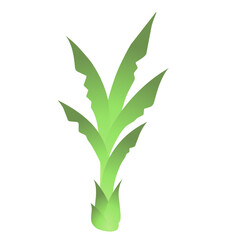 Lush green plant leaves with vibrant gradients, showcasing nature's beauty in a serene environment