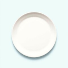 white plate on white background