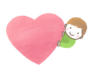 ハートと男の子