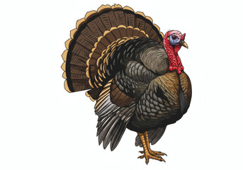 turkey in a white background