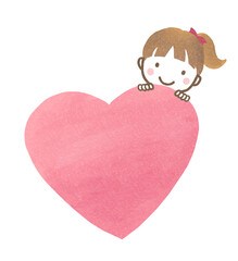 ハートと女の子