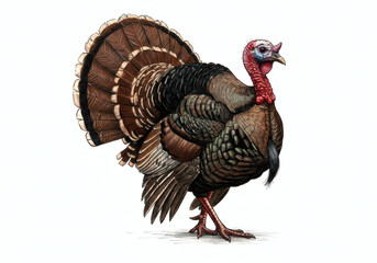 turkey illustration in a white background