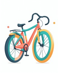 Fototapeta premium bicycle on white background