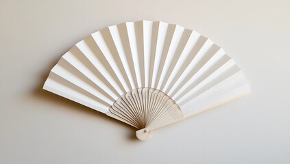 Elegant white paper fan