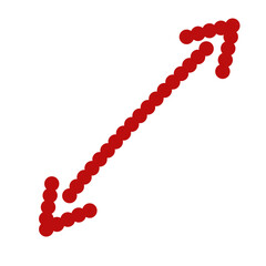 Bold red arrow pointing upward, symbolizing growth and progress against a clean white background