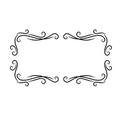 Elegant decorative frame design with intricate swirls, suitable for invitations or announcements