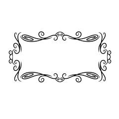Elegant decorative border design featuring intricate swirls and curves for creative projects