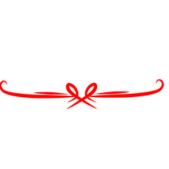 Elegant red ribbon design on a white background, perfect for festive invitations or decorations
