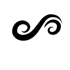 Fototapeta premium Abstract black and white swirl design on a white background, suitable for modern art and graphic use