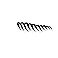 Abstract black wave pattern on a white background, ideal for modern design and artistic projects