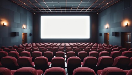 Obraz premium Blank cinema screen 