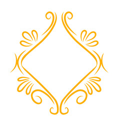 Decorative floral design elements in vibrant orange on a white background, ideal for invitations