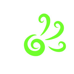 Fototapeta premium Vibrant green abstract design featuring swirling patterns on a bright background, ideal for creative projects