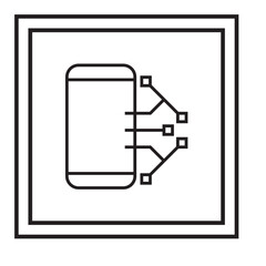File Arrows Outline Icon, Data Flow Symbol Graphic