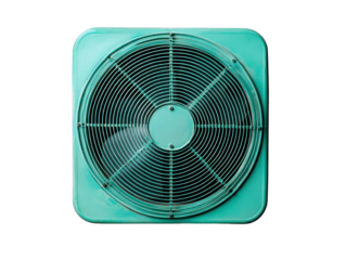 Efficient office cooling system modern workspace cutout background office equipment aesthetic design top view