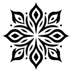 Painted floral mandala expressing refined symmetry and vibrant artistic designs