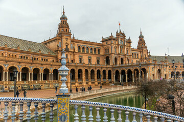 Fototapeta premium the Plaza de Espana in Sevilla Spain 