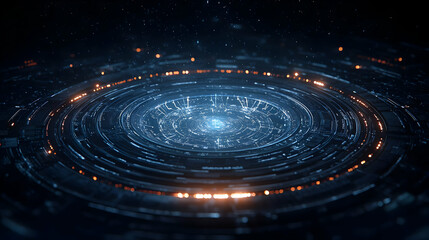 Obraz premium Abstract Futuristic Digital System Design