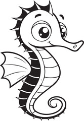 Seahorse silhouette vector, Seahorse logo vector, Seahorse vector illustration isolated on white background