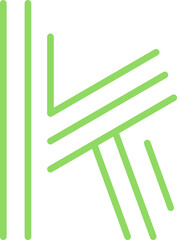 Initial Letter K Logo Element Set