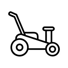 Lawn Mower with Rear Wheels Icon Design