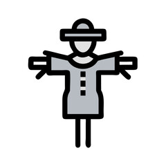 Scarecrow Figure with Outstretched Arms Icon Design