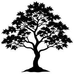 Obraz premium A blood good-Japanese-maple-tree-silhouette-vector 