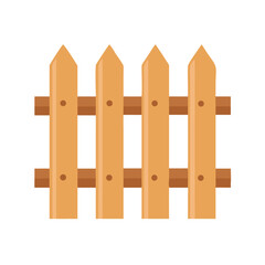 Wooden Fence with Vertical Planks Icon Design