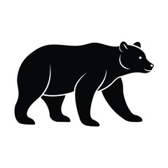 Bear Walking Side Profile Vector