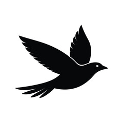 Bird Flying Minimalist Vector Art