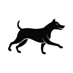 Dog Running Silhouette Vector Art