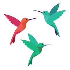 Fototapeta premium Hummingbird-hover tiny suspended-hummingbirds 