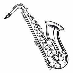 vector illustrations of a saxophone