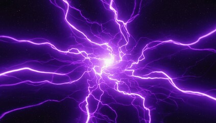 Powerful, radiating purple energy bursts