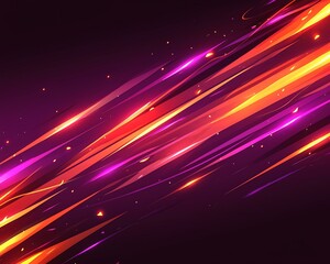 Obraz premium Abstract Neon Light Trails