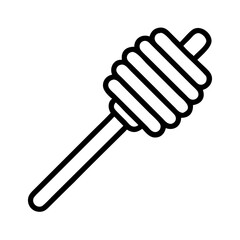 Honey Dipper with Spiral Grooves Icon Design