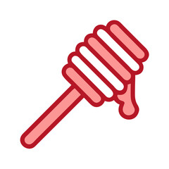 Honey Dipper with Spiral Grooves Icon Design