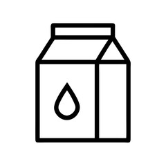 Milk Carton with Droplet Symbol Icon Design