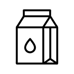 Milk Carton with Droplet Symbol Icon Design