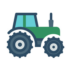 Tractor Vehicle with Rear Tires Icon Design