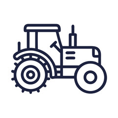 Tractor Vehicle with Rear Tires Icon Design