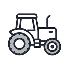Tractor Vehicle with Rear Tires Icon Design
