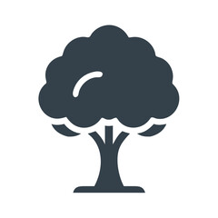 Tree Icon with Rounded Canopy Design