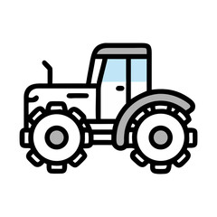 Tractor Vehicle with Rear Tires Icon Design
