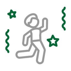 Eid Joy Vector Line Dark Green Grey Icon Design